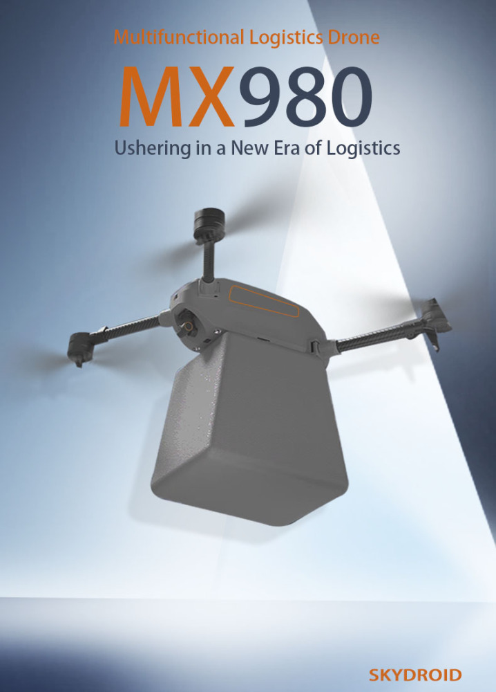 The MX980 Foldable Version is a New Multifunctional logistics Drone Developed by Skydroid