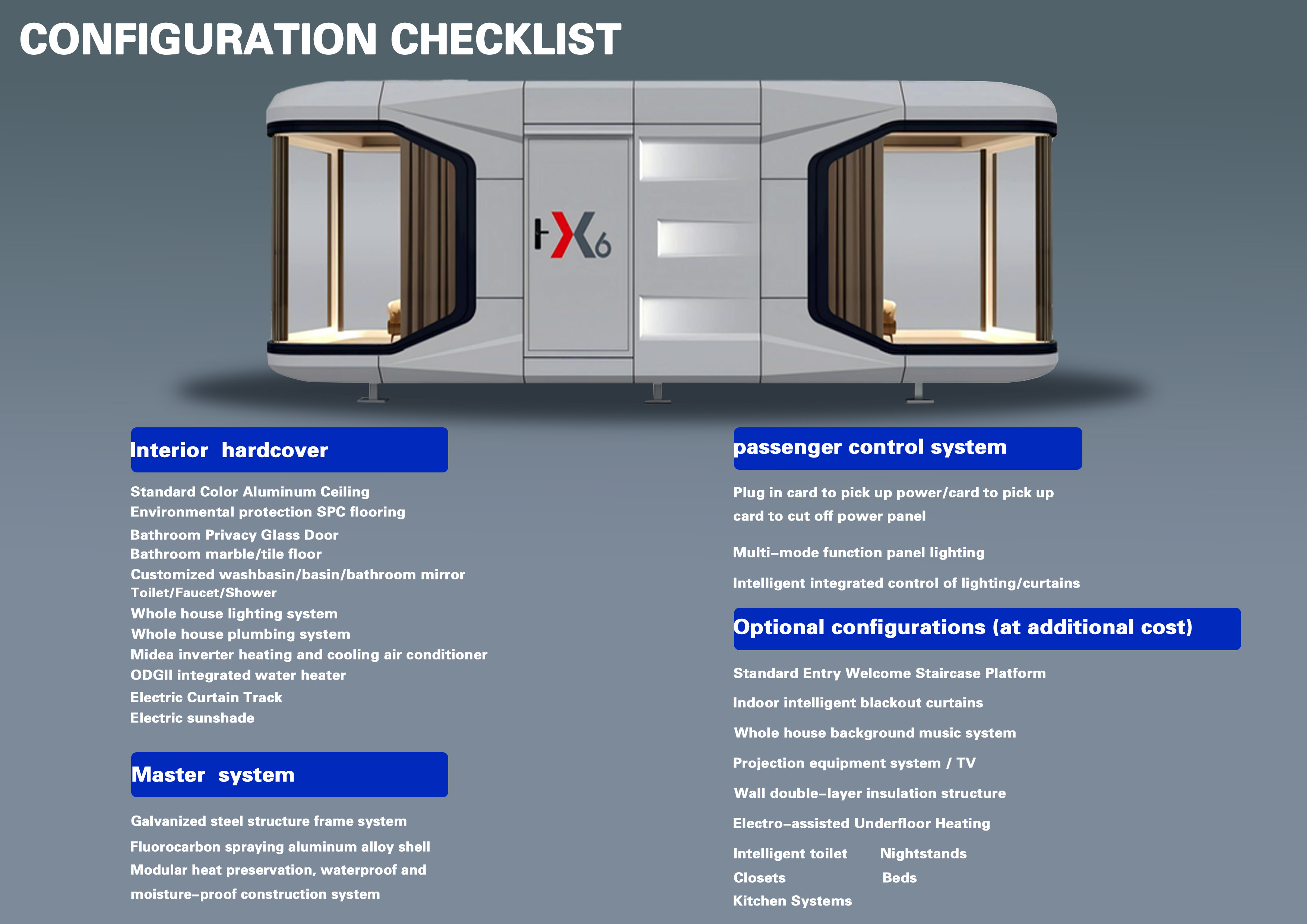 The overall transportation space capsule series