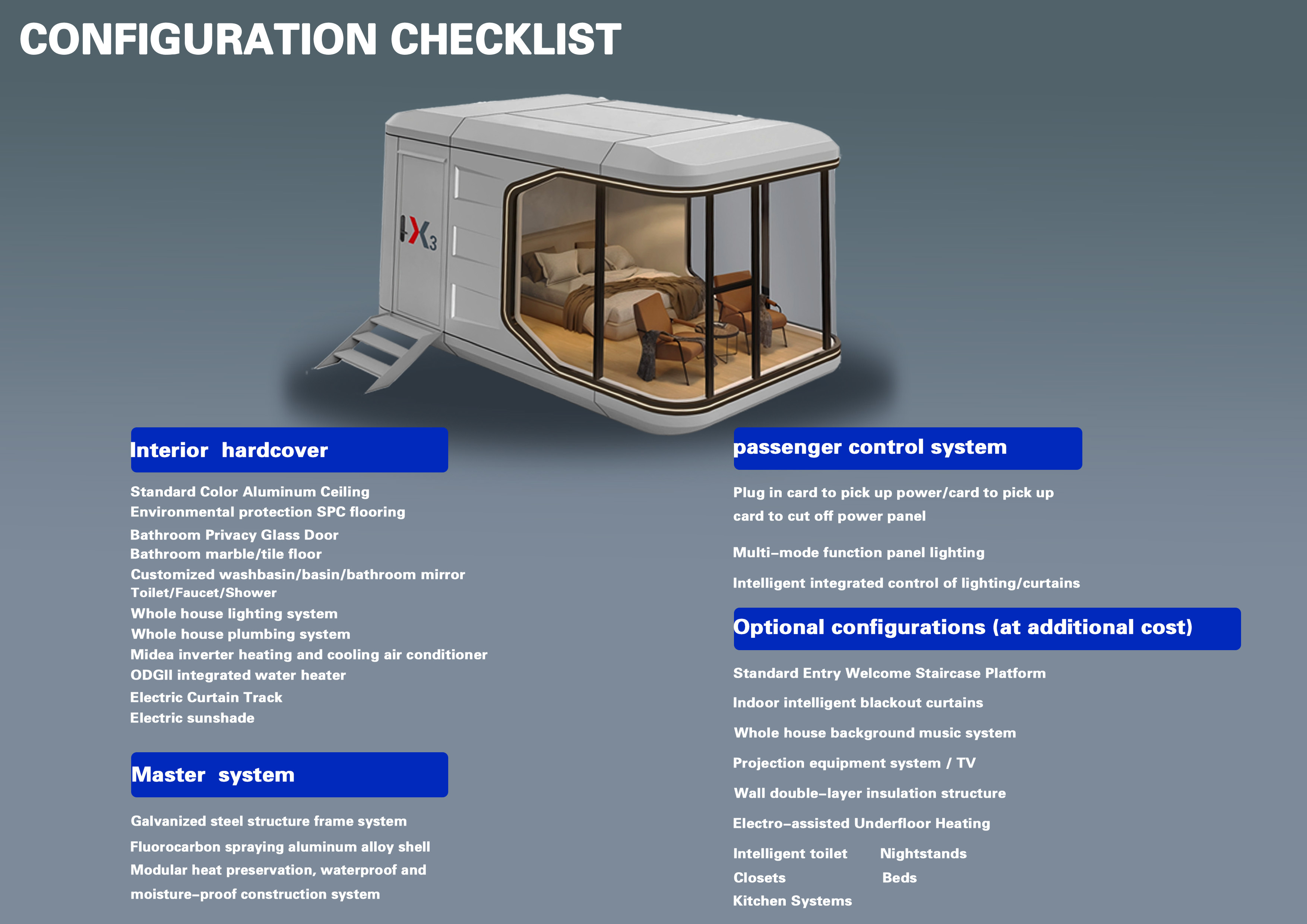 The overall transportation space capsule series