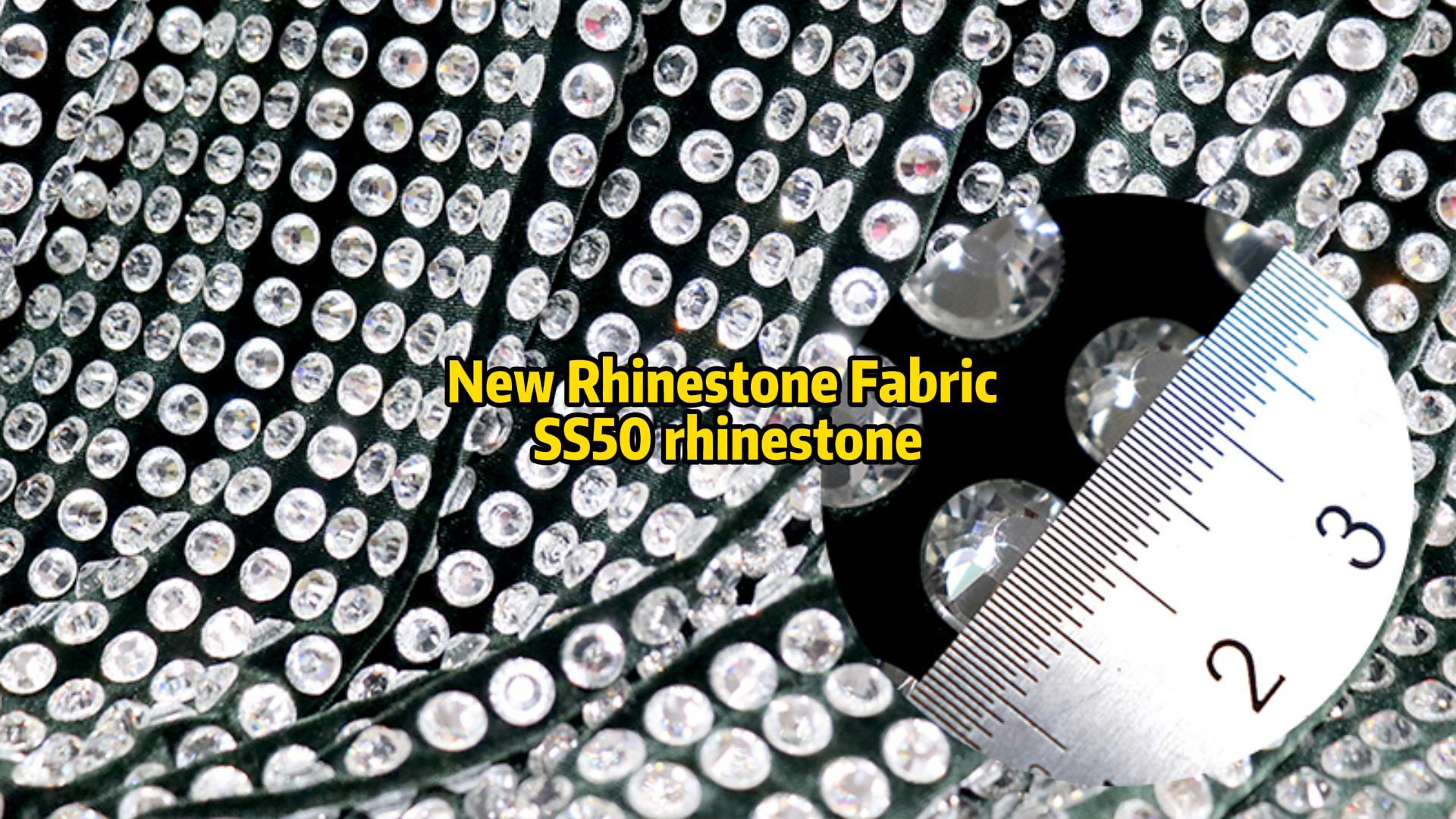 SS50 Rhinestone Velvet Fabric Manufacturer