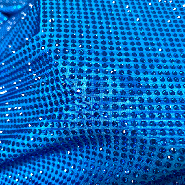 SS10 Capri Blue Crystal Fabric Manufacturer
