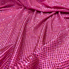 SS10 Rose Red AB Color Crystal Fabric Wholesale