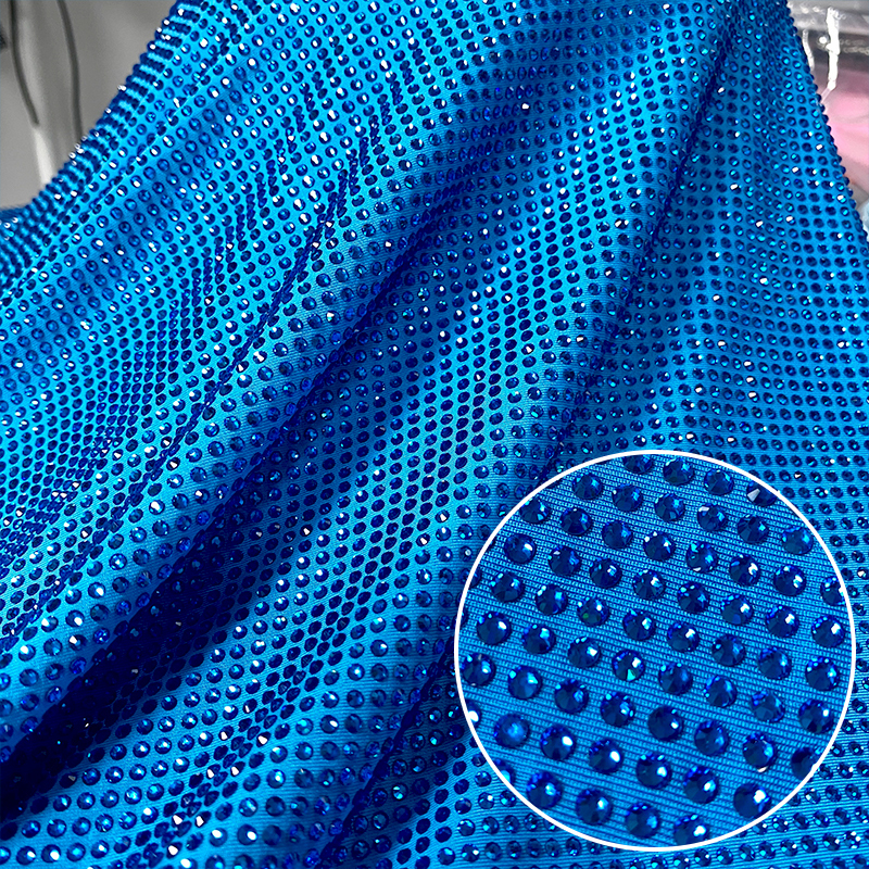 SS10 Capri Blue Crystal Fabric Manufacturer