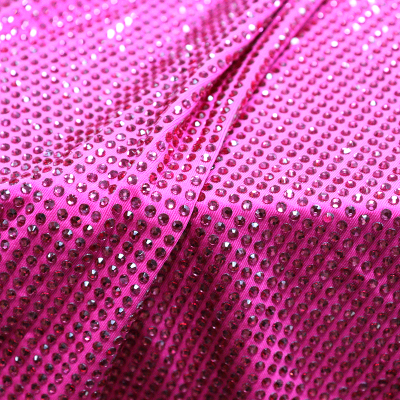 SS10 Rose Red Crystal Fabric Exporter