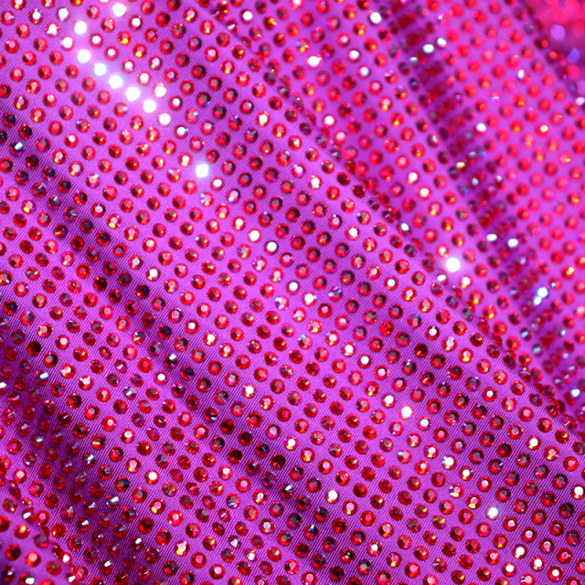SS10 Red AB Color Crystal Fabric Supplier