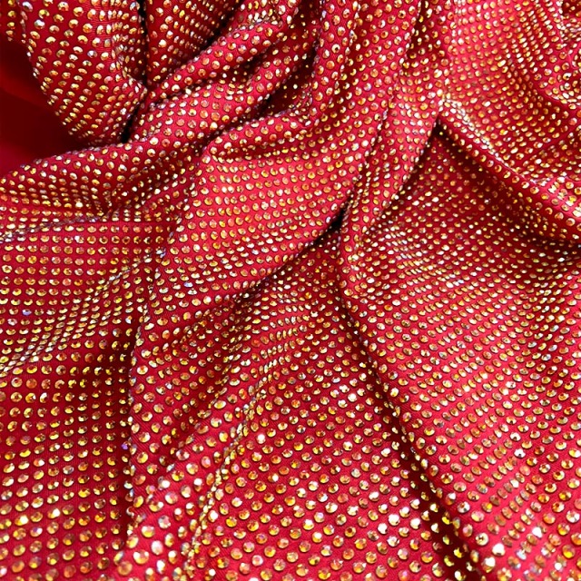 SS10 AB Color Rhinestone Fabric Manufacturer