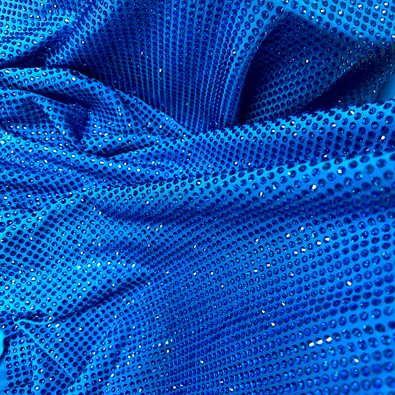 SS10 Capri Blue Crystal Fabric Manufacturer