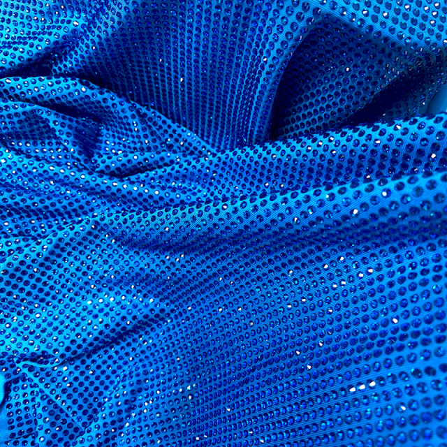 SS10 Capri Blue Crystal Fabric Manufacturer