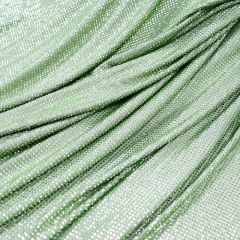 SS8 Light Green Rhinestone Fabric Custom