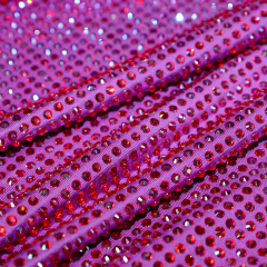 SS10 Red AB Color Crystal Fabric Supplier