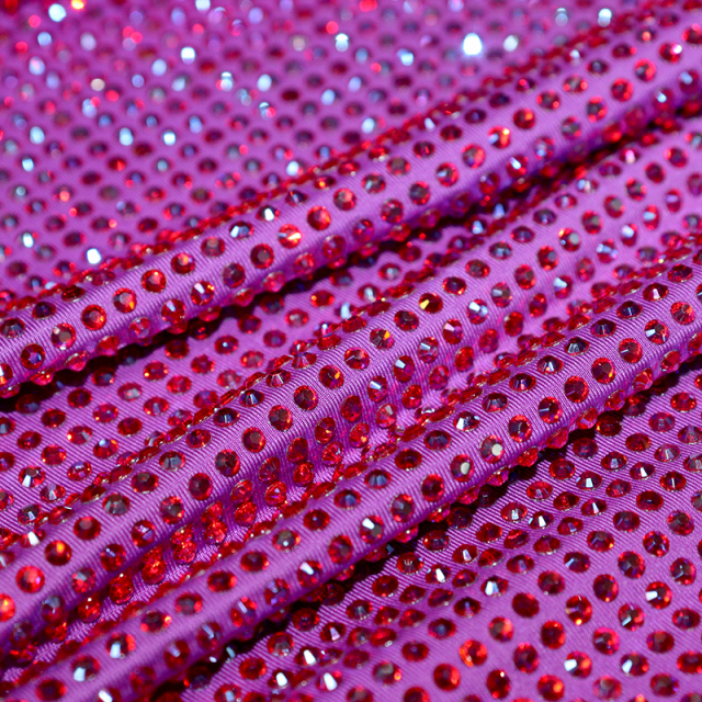 SS10 Red AB Color Crystal Fabric Supplier