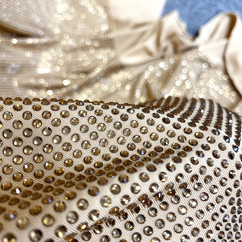 SS10 180g Light Yellow Crystal Fabric Factory