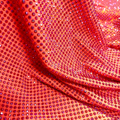 SS10 Orange AB Color Rhinestone Fabric Custom
