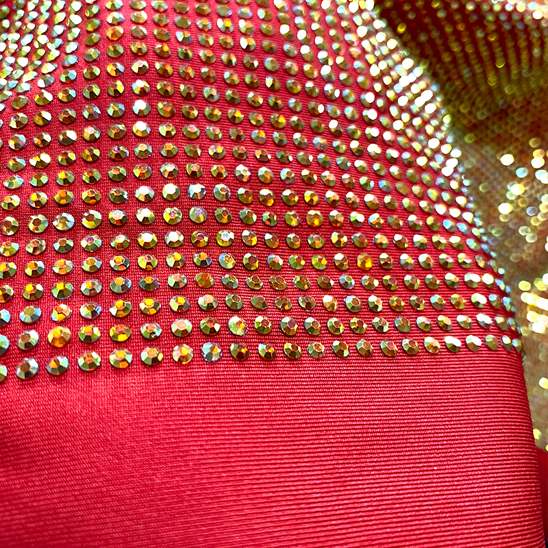 SS10 AB Color Rhinestone Fabric Manufacturer
