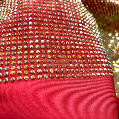 SS10 AB Color Rhinestone Fabric Manufacturer