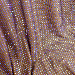 SS10 Gold AB Crystal Tulle Mesh Fabric Wholesale