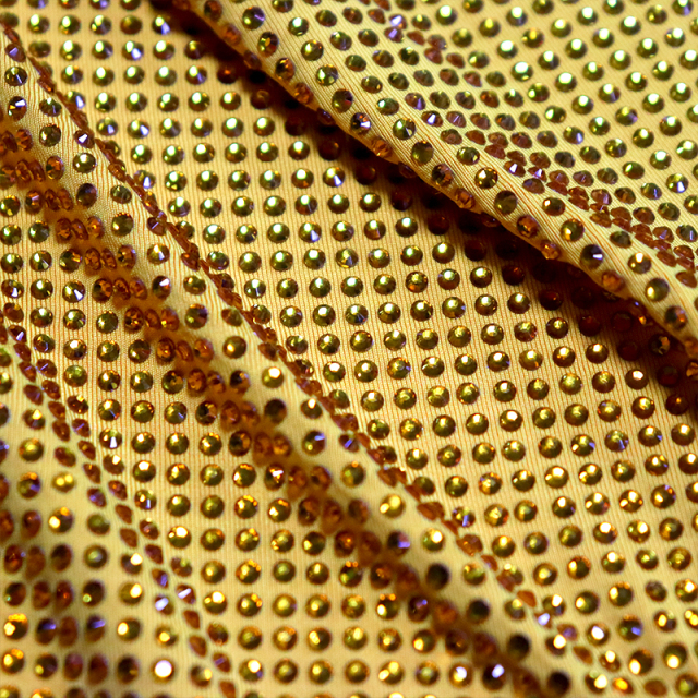 SS10 Gold Crystal Fabric Wholesale