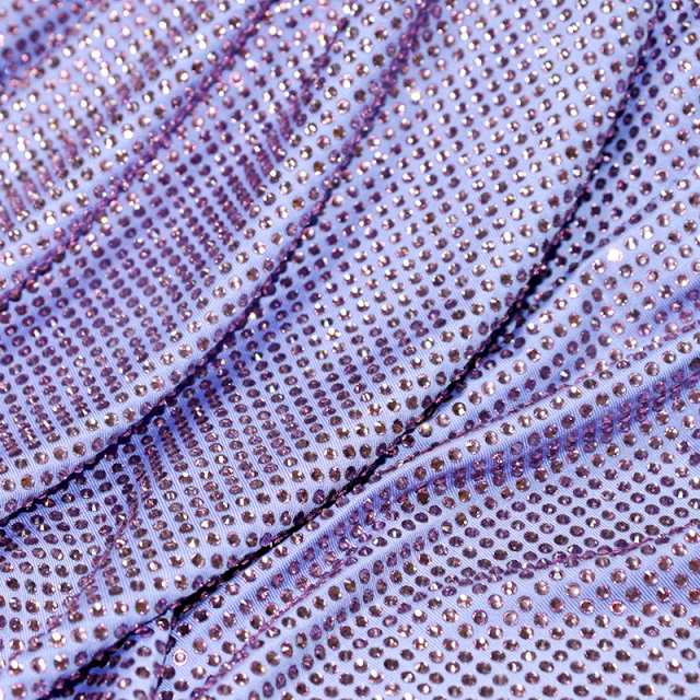 SS10 180g Purple Rhinestone Fabric Manufacturer