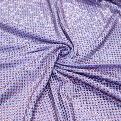 SS10 180g Purple Rhinestone Fabric Manufacturer