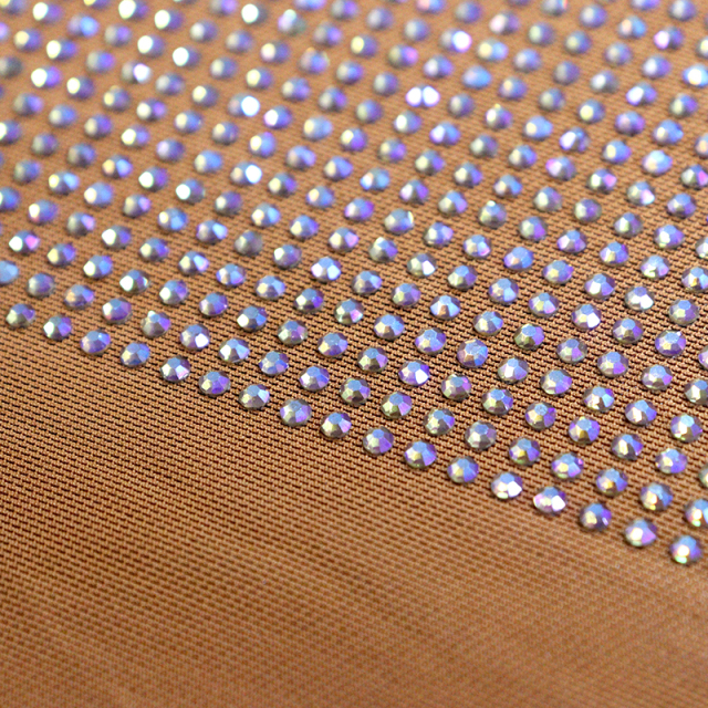 SS10 Gold AB Crystal Tulle Mesh Fabric Wholesale