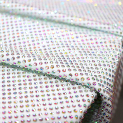 SS10 220g White AB Rhinestone Fabric Factory