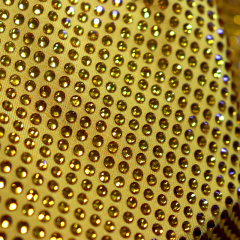 SS10 Gold Crystal Fabric Wholesale