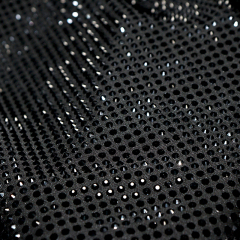 SS10 Black Rhinestone Fabric Custom