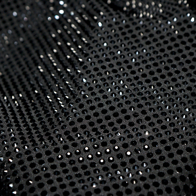 SS10 Black Rhinestone Fabric Custom