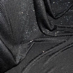 SS10 Black Rhinestone Fabric Custom