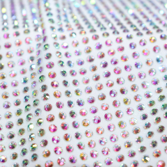 SS10 220g White AB Rhinestone Fabric Factory