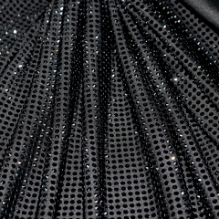 SS10 Black Rhinestone Fabric Custom