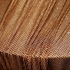SS10 Brown Rhinestone Tulle Mesh Fabric Wholesale