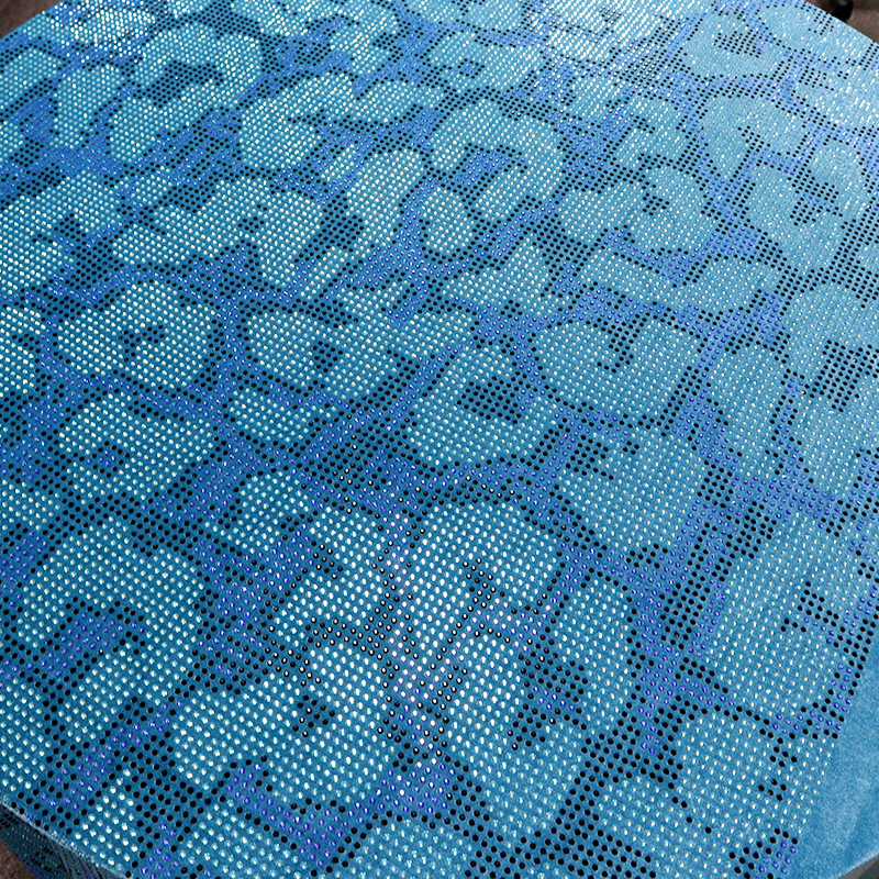 SS10 Leopard Pattern Rhinestone Velvet Fabric Custom
