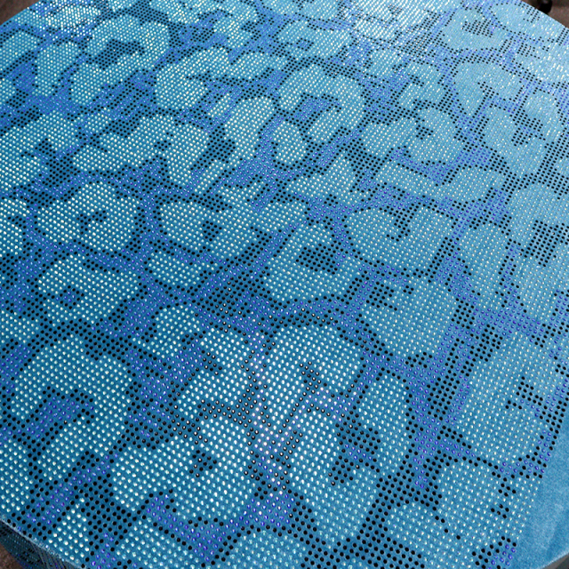 SS10 Leopard Pattern Rhinestone Velvet Fabric Custom
