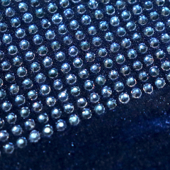 SS10 Blue Black Crystal Velvet Fabric Supplier