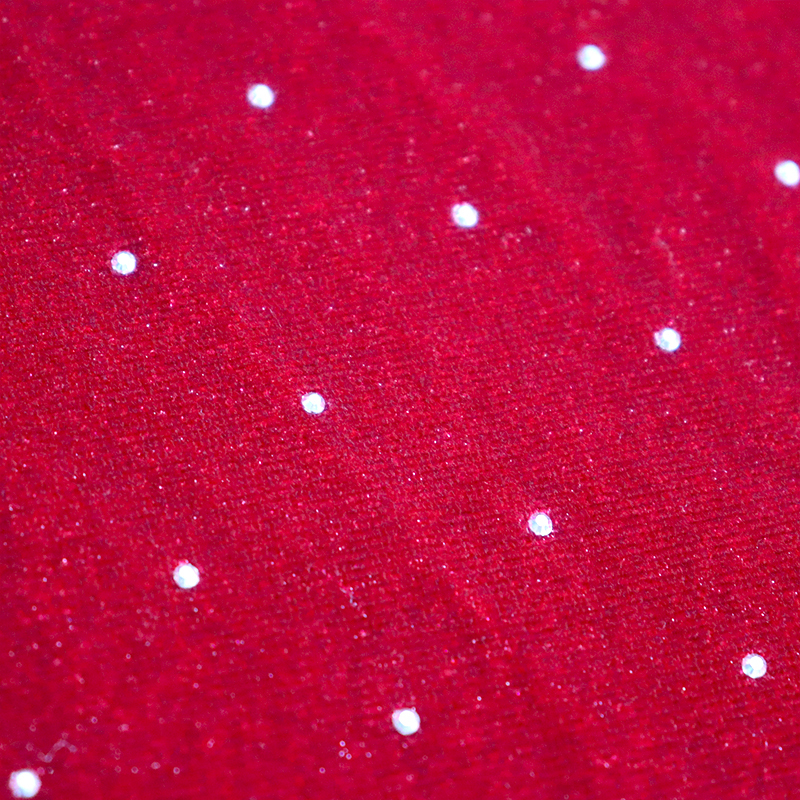 SS6 Wine Red Rhinestone Velvet Fabric Wholesale