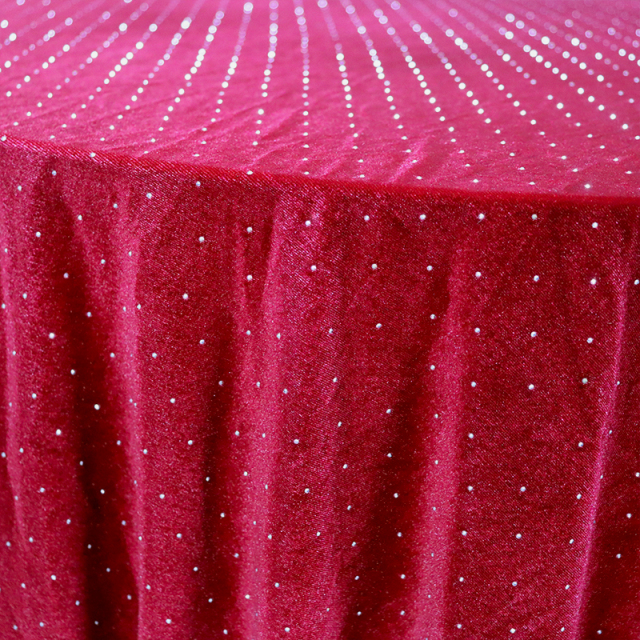 SS6 Wine Red Rhinestone Velvet Fabric Wholesale