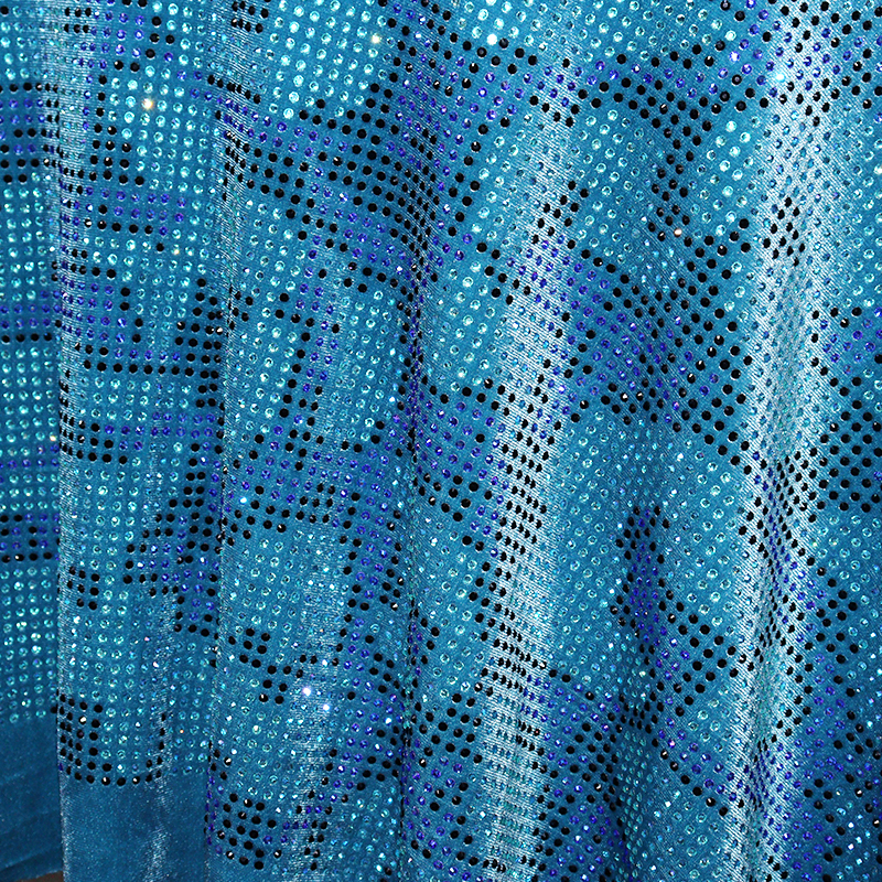 SS10 Leopard Pattern Rhinestone Velvet Fabric Custom