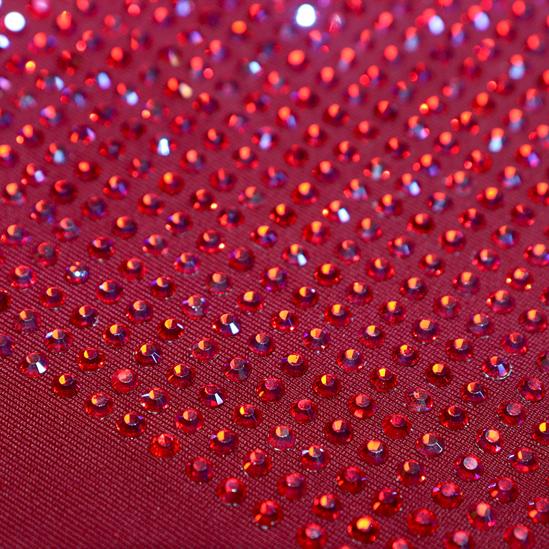 SS10 220g Red AB Crystal Fabric Supplier
