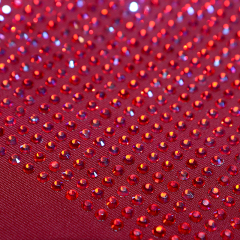 SS10 220g Red AB Crystal Fabric Supplier