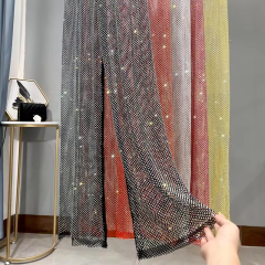 Wide Leg Rhinestone Mesh Long Pant Supplier