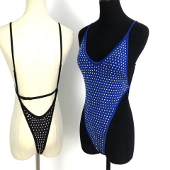Blink Deep V Backless Rhinestone Swimsuit Manufacturer