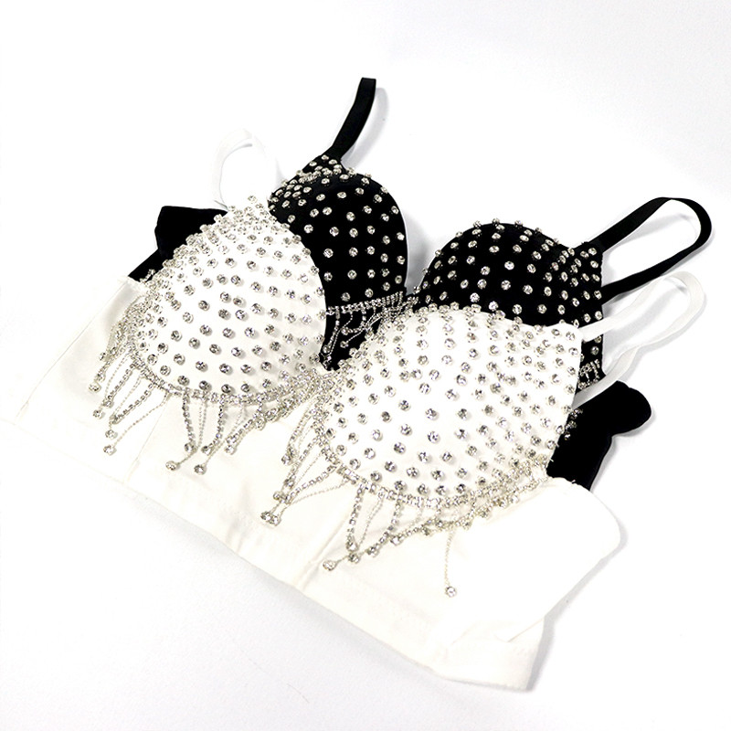 Rhinestone Tassel Bustier Wholesale
