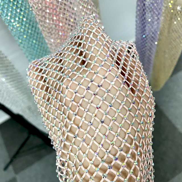 Pure Color Crystal Mesh Crop Top Wholesale