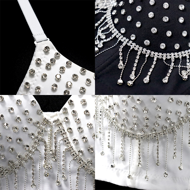 Rhinestone Tassel Bustier Wholesale