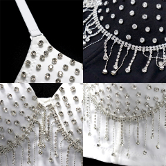 Rhinestone Tassel Bustier Wholesale