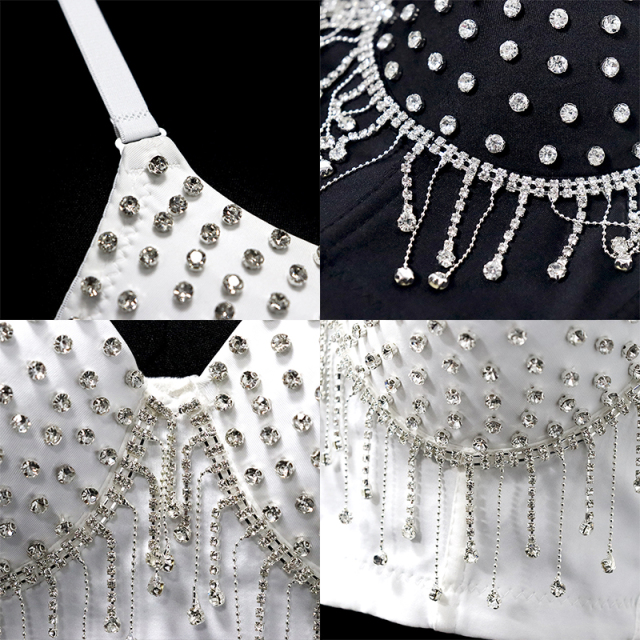 Rhinestone Tassel Bustier Wholesale