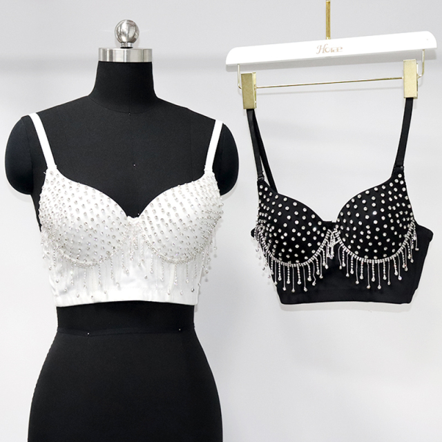 Rhinestone Tassel Bustier Wholesale