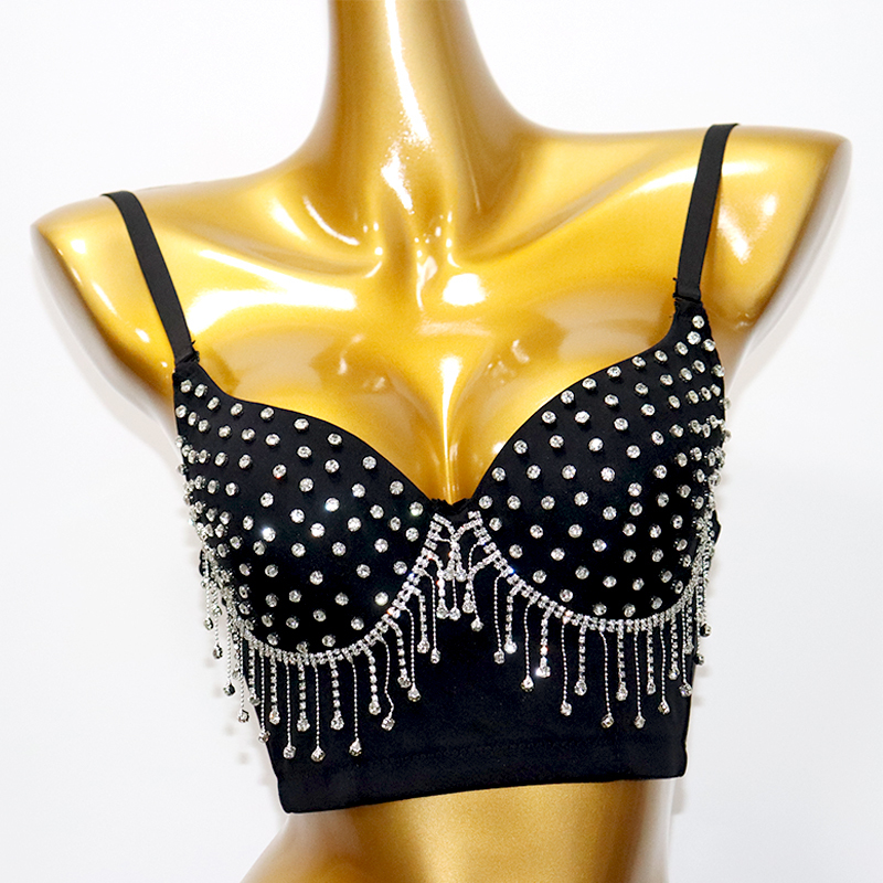 Rhinestone Tassel Bustier Wholesale