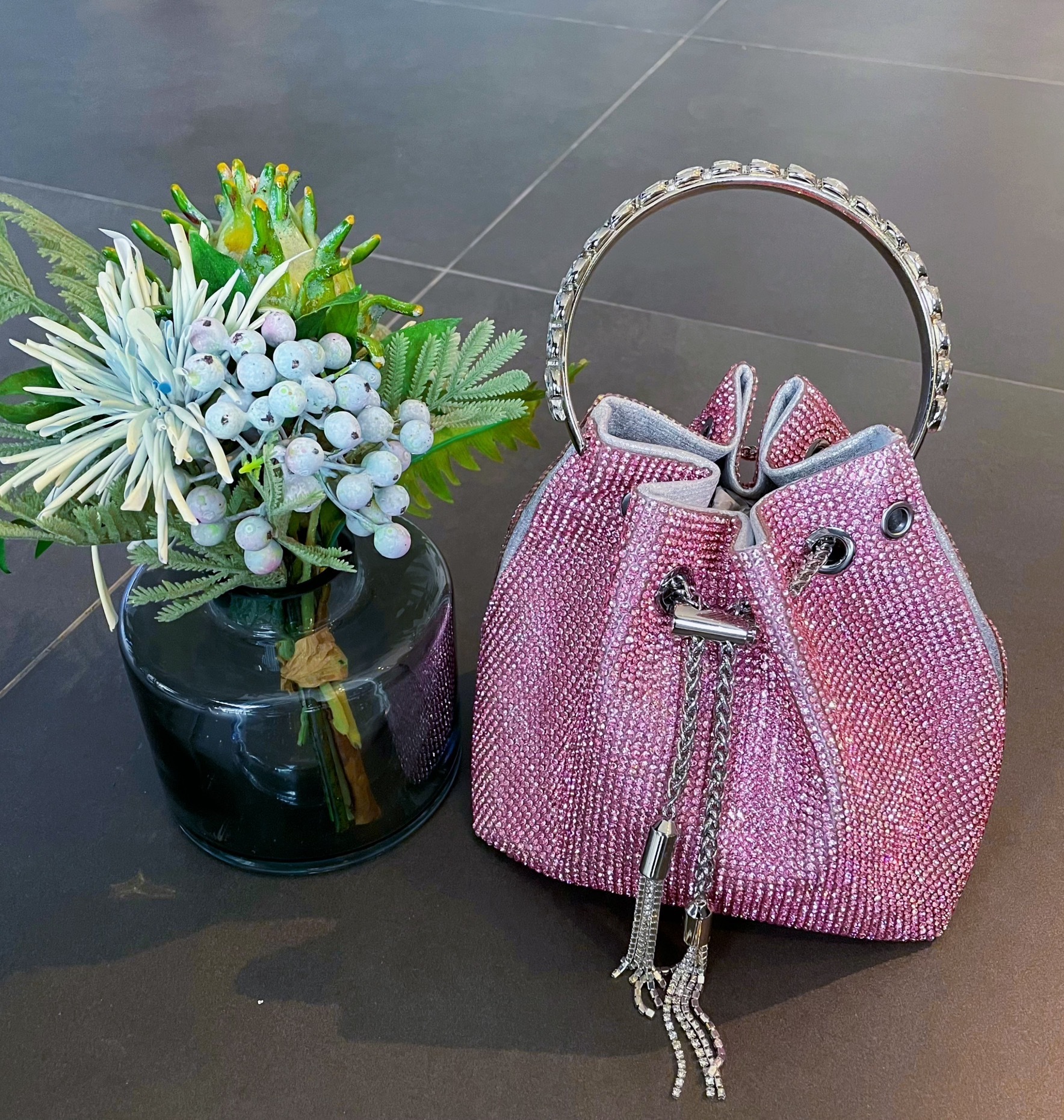 Rhinestone Bucket Clutch Bag Manufacturer